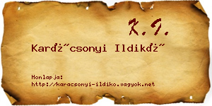 Karácsonyi Ildikó névjegykártya